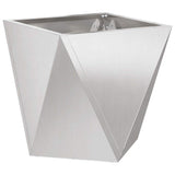 Planter 2 pcs Silver 40 x 40 x 40 cm Stainless Steel