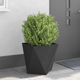 Planter Black 50 x 50 x 50 cm Steel