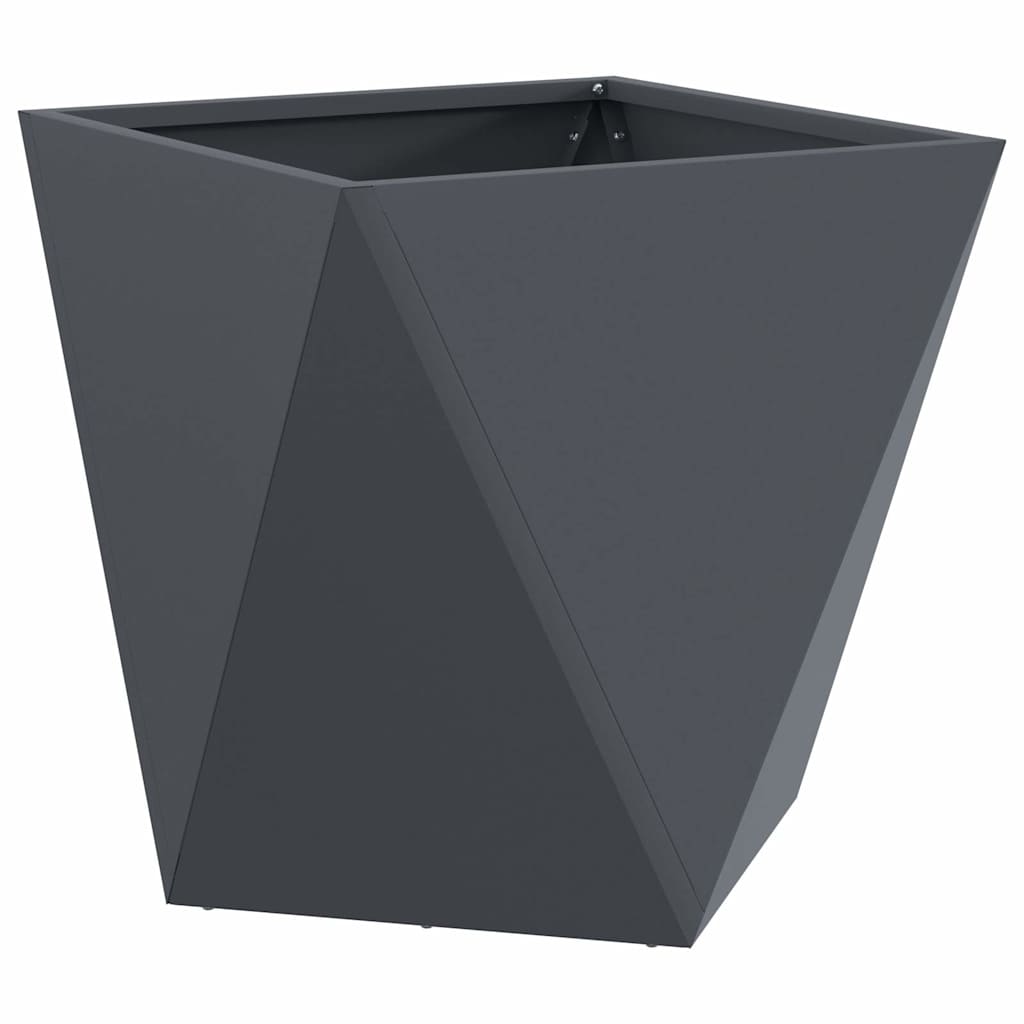 Planter 2 pcs Anthracite 50 x 50 x 50 cm Steel