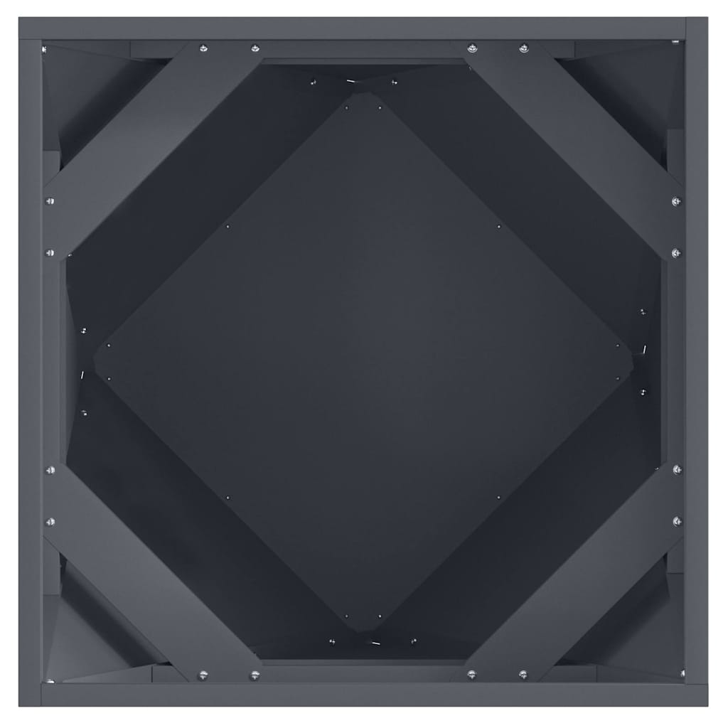 Planter 2 pcs Anthracite 50 x 50 x 50 cm Steel