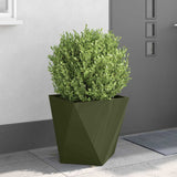 Planter Olive Green 50 x 50 x 50 cm Steel
