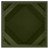 Planter 2 pcs Olive Green 50 x 50 x 50 cm Steel