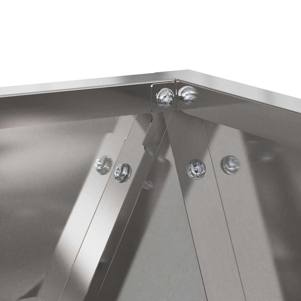 Planter Silver 50 x 50 x 50 cm Stainless Steel