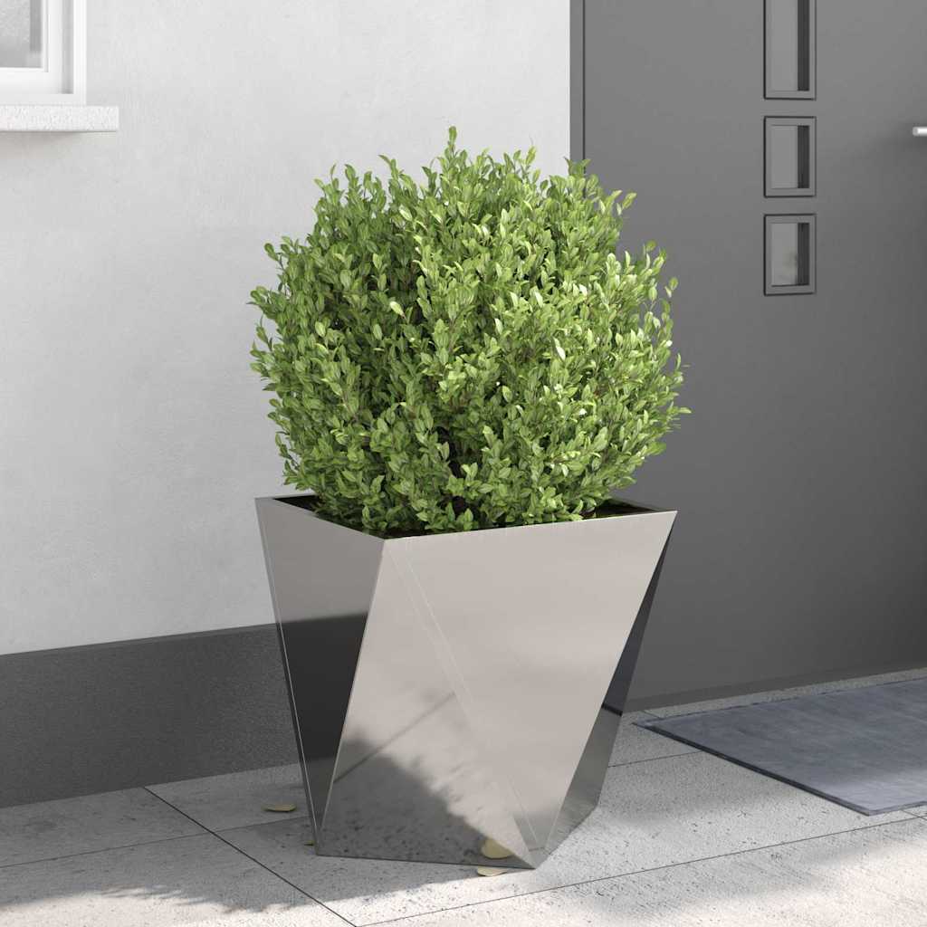 Planter Silver 50 x 50 x 50 cm Stainless Steel