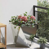 Planter Silver 50 x 50 x 50 cm Galvanised Steel
