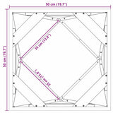Planter Silver 50 x 50 x 50 cm Galvanised Steel
