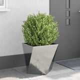 Planter 2 pcs Silver 50 x 50 x 50 cm Galvanised Steel