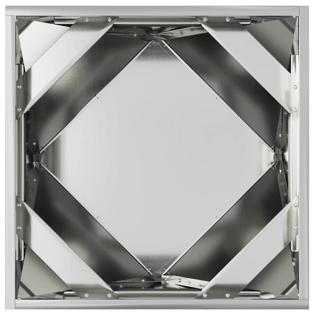 Planter 2 pcs Silver 50 x 50 x 50 cm Galvanised Steel