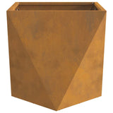 Planter 2 pcs Rusty 50 x 50 x 50 cm Weathering Steel