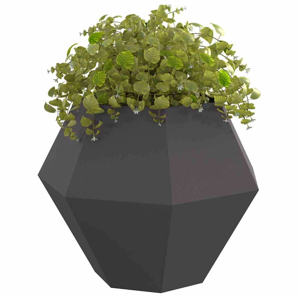 Planter Black 100 x 100 x 80 cm Steel