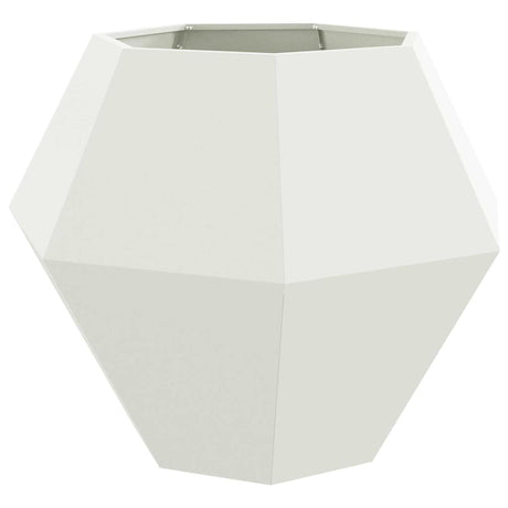 Planter White 100 x 100 x 80 cm Steel