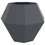 Planter 2 pcs Anthracite 100 x 100 x 80 cm Steel