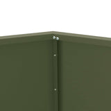 Planter Olive Green 100 x 100 x 80 cm Steel