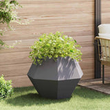 Planter Black 75 x 75 x 60 cm Steel