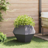 Planter 2 pcs Black 75 x 75 x 60 cm Steel