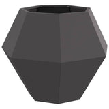 Planter 2 pcs Black 75 x 75 x 60 cm Steel