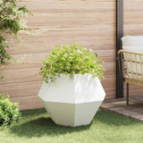 Planter 2 pcs White 75 x 75 x 60 cm Steel