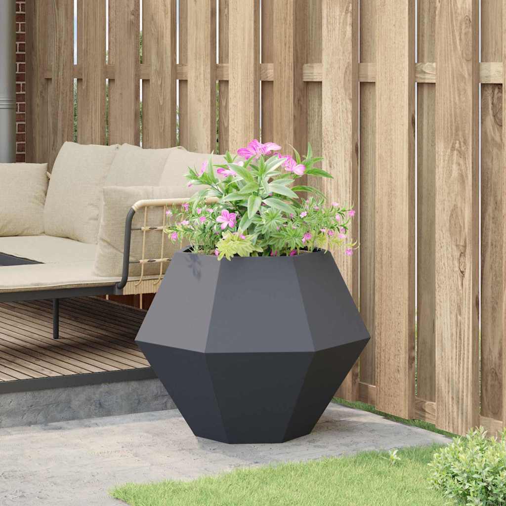 Planter Anthracite 75 x 75 x 60 cm Steel