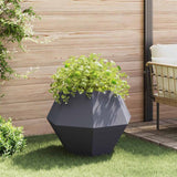 Planter 2 pcs Anthracite 75 x 75 x 60 cm Steel