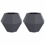 Planter 2 pcs Anthracite 75 x 75 x 60 cm Steel