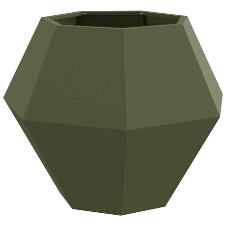 Planter Olive Green 75 x 75 x 60 cm Steel