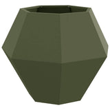 Planter 2 pcs Olive Green 75 x 75 x 60 cm Steel