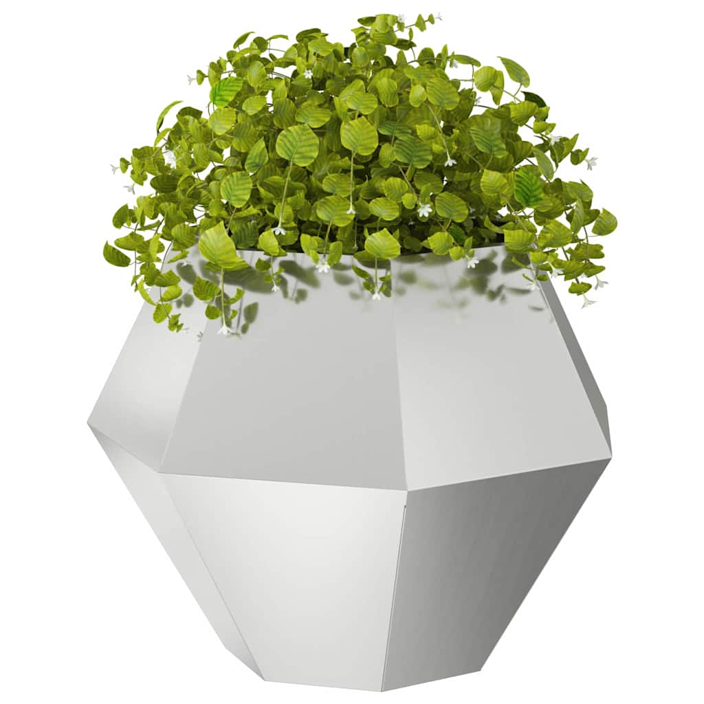 Planter Silver 75 x 75 x 60 cm Galvanised Steel
