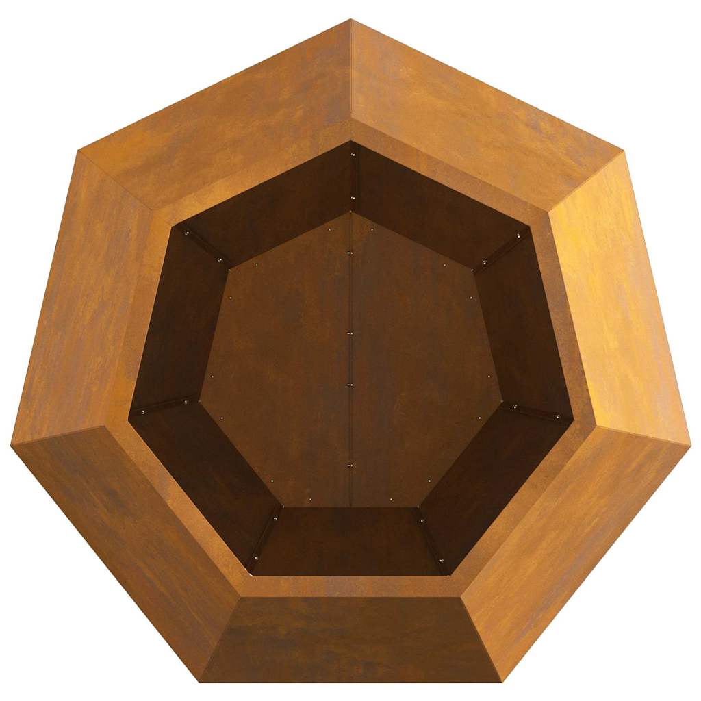 Planter Rusty 75 x 75 x 60 cm Weathering Steel