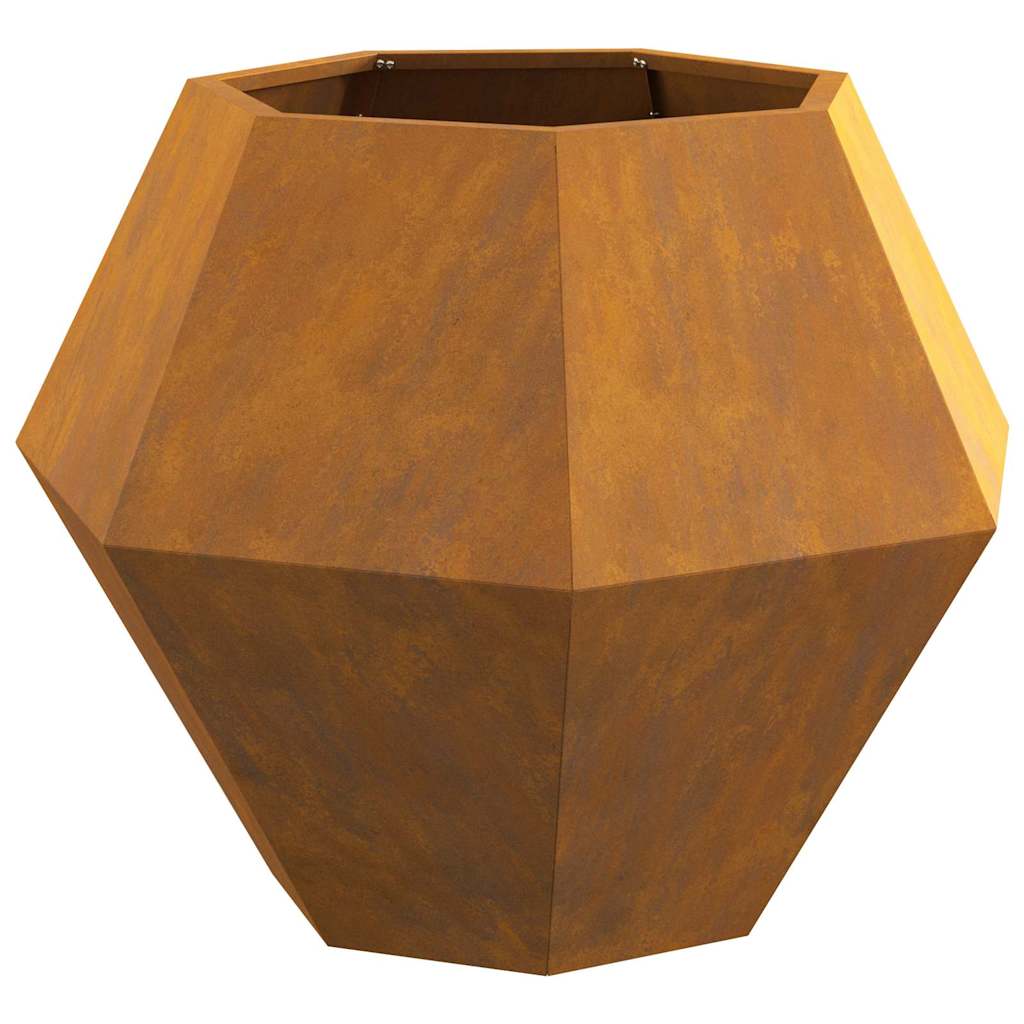 Planter 2 pcs Rusty 75 x 75 x 60 cm Weathering Steel