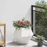 Planter White 50 x 50 x 40 cm Steel