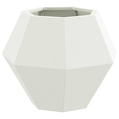 Planter White 50 x 50 x 40 cm Steel