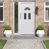 Planter 2 pcs White 50 x 50 x 40 cm Steel