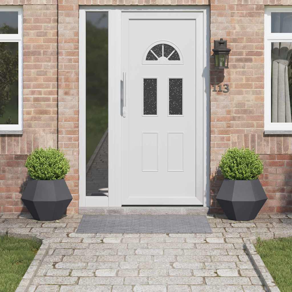 Planter 2 pcs Anthracite 50 x 50 x 40 cm Steel