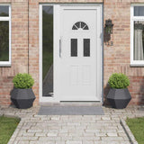 Planter 2 pcs Anthracite 50 x 50 x 40 cm Steel