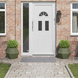 Planter 2 pcs Olive Green 50 x 50 x 40 cm Steel