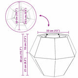 Planter 2 pcs Olive Green 50 x 50 x 40 cm Steel