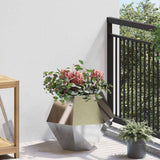 Planter 2 pcs Silver 50 x 50 x 40 cm Stainless Steel