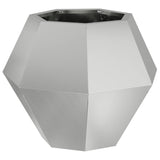 Planter 2 pcs Silver 50 x 50 x 40 cm Galvanised Steel