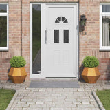 Planter 2 pcs Rusty 50 x 50 x 40 cm Weathering Steel