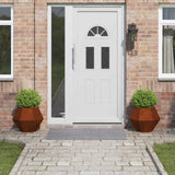 Planter 2 pcs Rusty 50 x 50 x 40 cm Weathering Steel