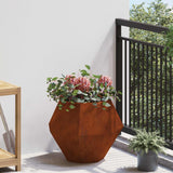 Planter 2 pcs Rusty 50 x 50 x 40 cm Weathering Steel