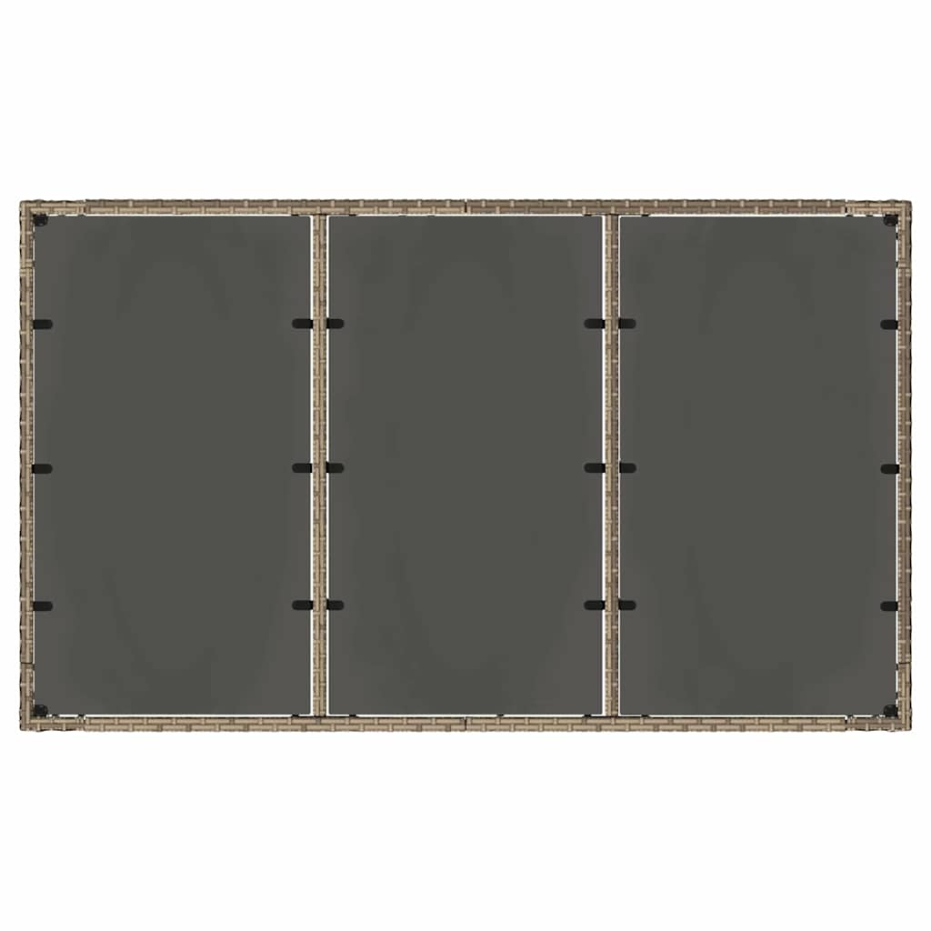 Garden Dining Set 7 pcs Grey 150 x 90 x 75 cm Poly Rattan