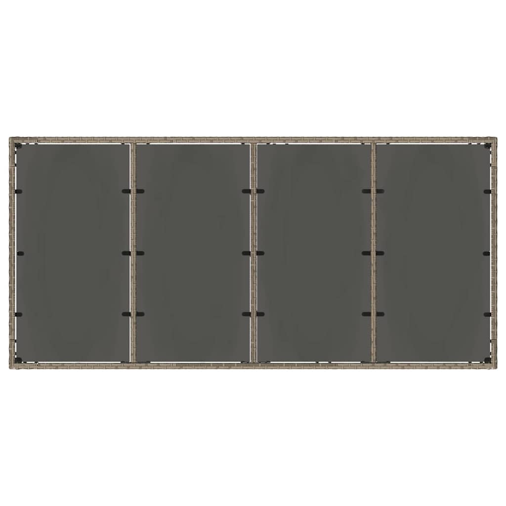 Garden Dining Set 7 pcs Grey 190 x 90 x 75 cm Poly Rattan