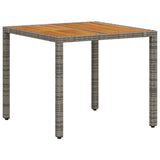 Garden Dining Set 3 pcs Grey 90 x 90 x 75 cm Poly Rattan