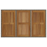 Garden Dining Set 5 pcs Grey Poly Rattan