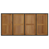 Garden Dining Set 9 pcs Black and Brown 190 x 90 x 75 cm