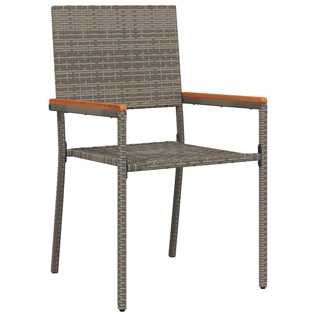 Garden Dining Set 11 pcs Grey Poly rattan