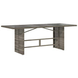 Garden Dining Set 9 pcs Grey 190 x 80 x 75 cm Poly Rattan