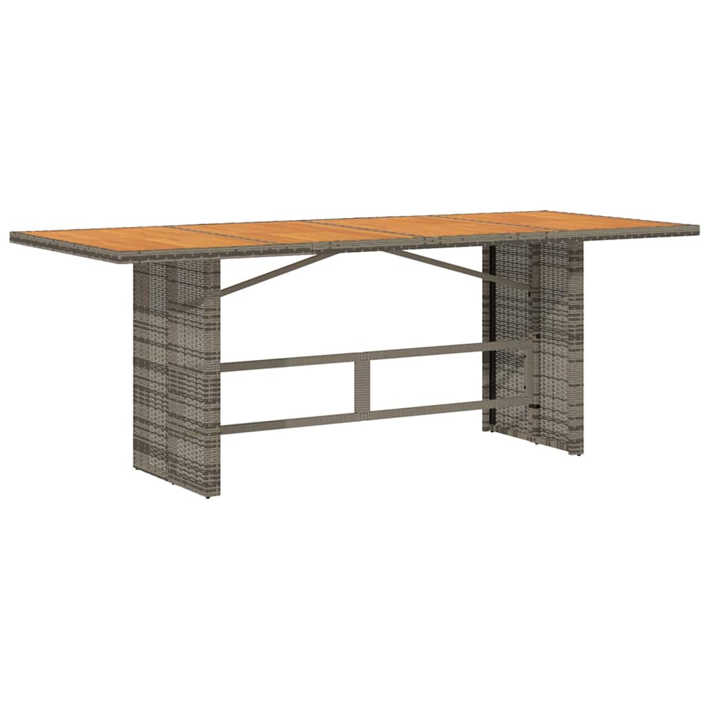 Garden Dining Set 9 pcs Grey 190 x 80 x 75 cm Poly Rattan