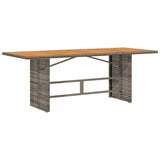 Garden Dining Set 9 pcs Grey 190 x 80 x 75 cm Poly Rattan